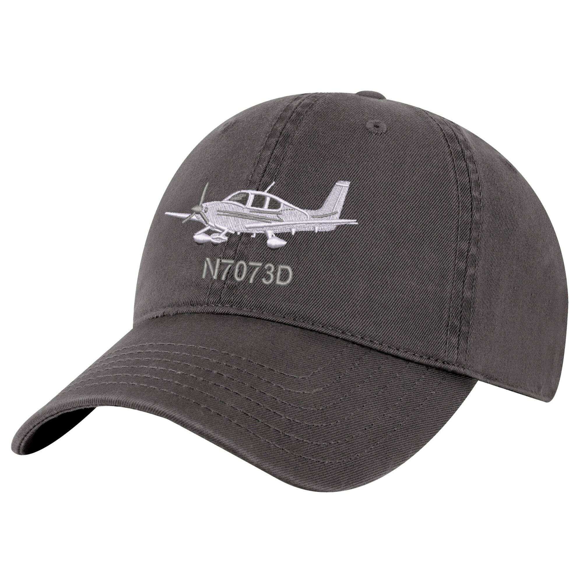 Custom SR22 SR20 Airplane Pilot Hat - Personalized Tail Number Aviation Cap - Great Pilot Gift 6 24A CHR Charcoal SR22 Airplane Custom Tail Number Hat Cirrus