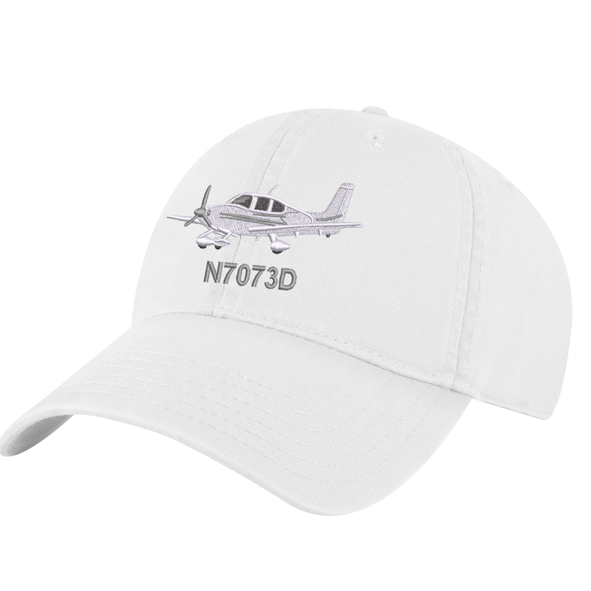 Custom SR22 SR20 Airplane Pilot Hat - Personalized Tail Number Aviation Cap - Great Pilot Gift 2 24A WHT White SR22 Airplane Custom Tail Number Hat Cirrus