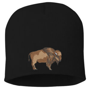 63B Bison Tatanka Buffalo Beanie Black