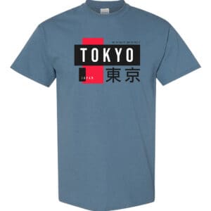 P125T BLU Indigo Blue Front High Tokyo Japan Tee