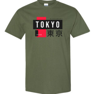 P125T MGR Military Green Front High Tokyo Japan Tee