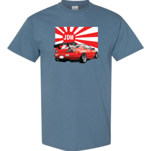 JDM MK4 Supra Car Tee with Japanese Sun Supra design made from 100% heavy cotton.