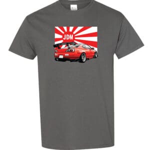 JDM MK4 Supra Car Tee with Japanese Sun Supra design made from 100% heavy cotton.