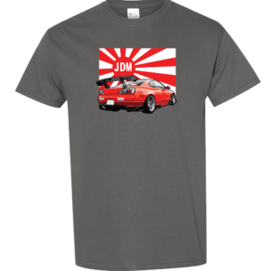 JDM MK4 Supra Car Tee with Japanese Sun Supra design made from 100% heavy cotton.