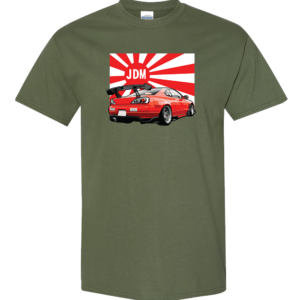 JDM MK4 Supra Car Tee with Japanese Sun Supra design made from 100% heavy cotton.