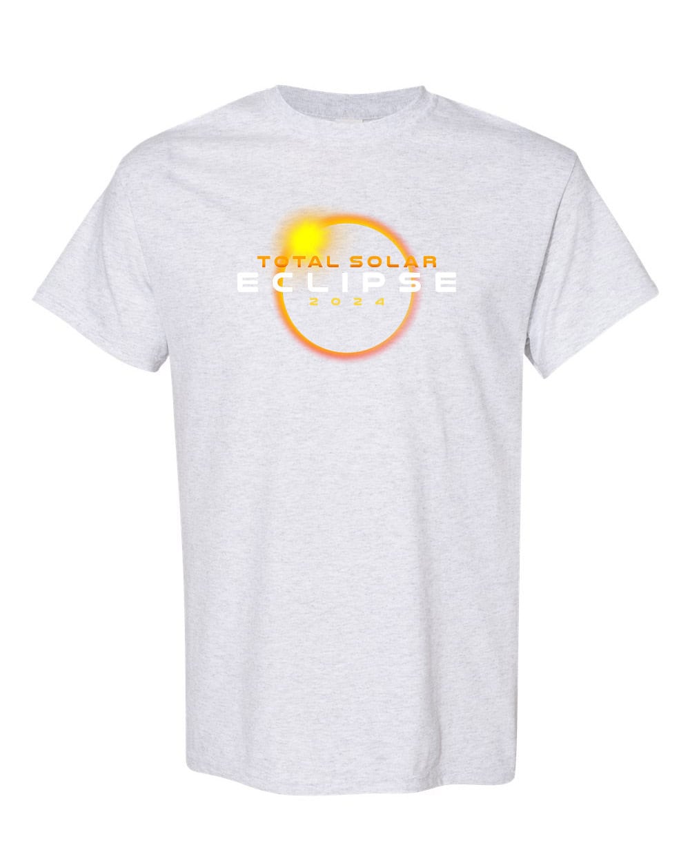 Total Solar Eclipse 2024 T-shirt, Lunar Eclipse Shirt, Nasa Eclipse Tee 8 Image shows a black t-shirt with a graphic print of a total solar eclipse. Text reads "Total Solar Eclipse 2024 T-shirt."