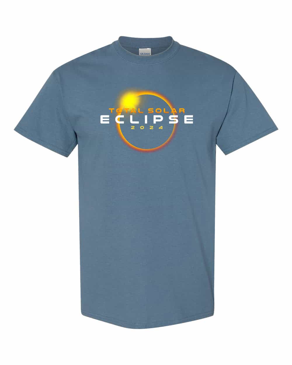 Total Solar Eclipse 2024 T-shirt, Lunar Eclipse Shirt, Nasa Eclipse Tee 6 Image shows a black t-shirt with a graphic print of a total solar eclipse. Text reads "Total Solar Eclipse 2024 T-shirt."