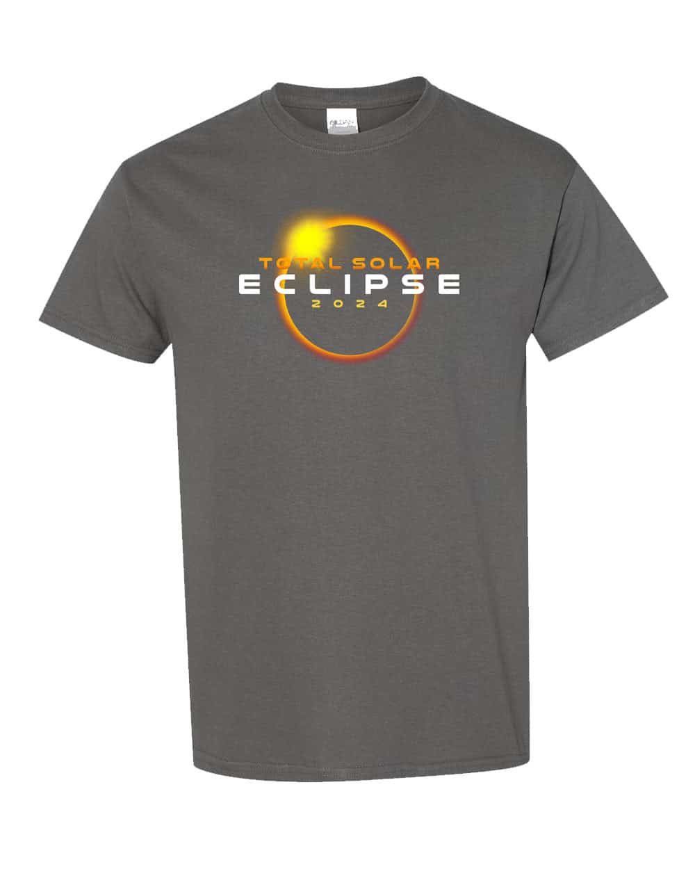 Total Solar Eclipse 2024 T-shirt, Lunar Eclipse Shirt, Nasa Eclipse Tee 5 Image shows a black t-shirt with a graphic print of a total solar eclipse. Text reads "Total Solar Eclipse 2024 T-shirt."