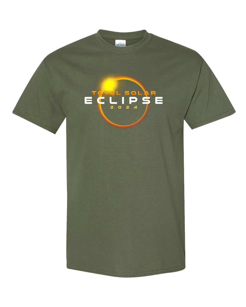 Total Solar Eclipse 2024 T-shirt, Lunar Eclipse Shirt, Nasa Eclipse Tee 3 Image shows a black t-shirt with a graphic print of a total solar eclipse. Text reads "Total Solar Eclipse 2024 T-shirt."