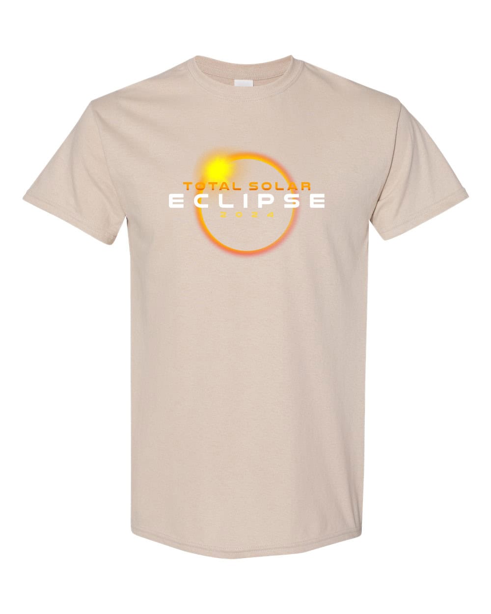 Total Solar Eclipse 2024 T-shirt, Lunar Eclipse Shirt, Nasa Eclipse Tee 2 Image shows a black t-shirt with a graphic print of a total solar eclipse. Text reads "Total Solar Eclipse 2024 T-shirt."