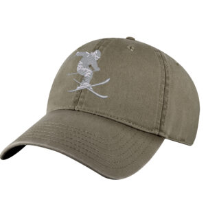 Skier hat – embroidered silhouette baseball cap, 100% cotton, strapback