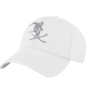 Skier hat – embroidered silhouette baseball cap, 100% cotton, strapback