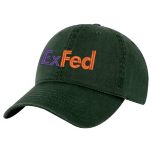 ExFed parody embroidered dad hat - FedEx-inspired cotton baseball cap for delivery drivers