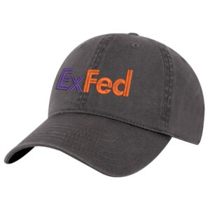 ExFed parody embroidered dad hat - FedEx-inspired cotton baseball cap for delivery drivers