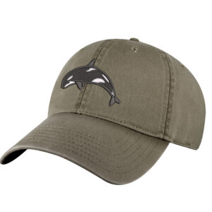 Embroidered killer whale hat – dark green orca baseball cap