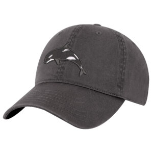 Embroidered killer whale hat – dark green orca baseball cap