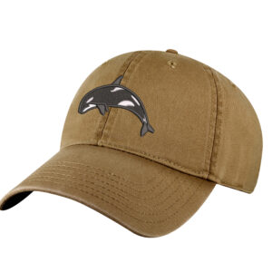Embroidered killer whale hat – dark green orca baseball cap