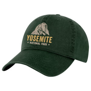 Embroidered Yosemite National Park cotton dad hat with mountain design