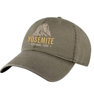 Embroidered Yosemite National Park cotton dad hat with mountain design