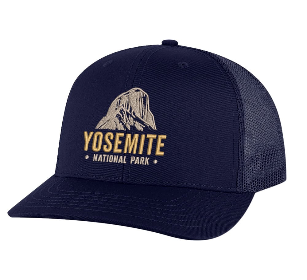 Yosemite Snapback – Classic Trucker Hat with Embroidered National Park Design 6 Classic structured Yosemite snapback with embroidered mountain and mesh back