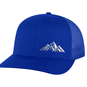 Mountain Snapback trucker hat with embroidered mountain outline