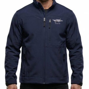 Navy pilot windbreaker with Cherokee and Archer silhouette design for pilots.