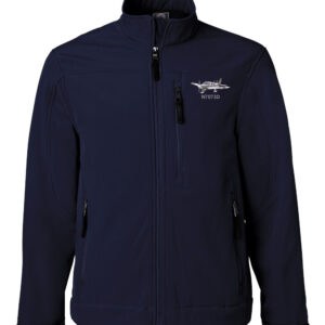 Pilot windbreaker jacket with Cherokee and Archer silhouette design for Piper pilots.