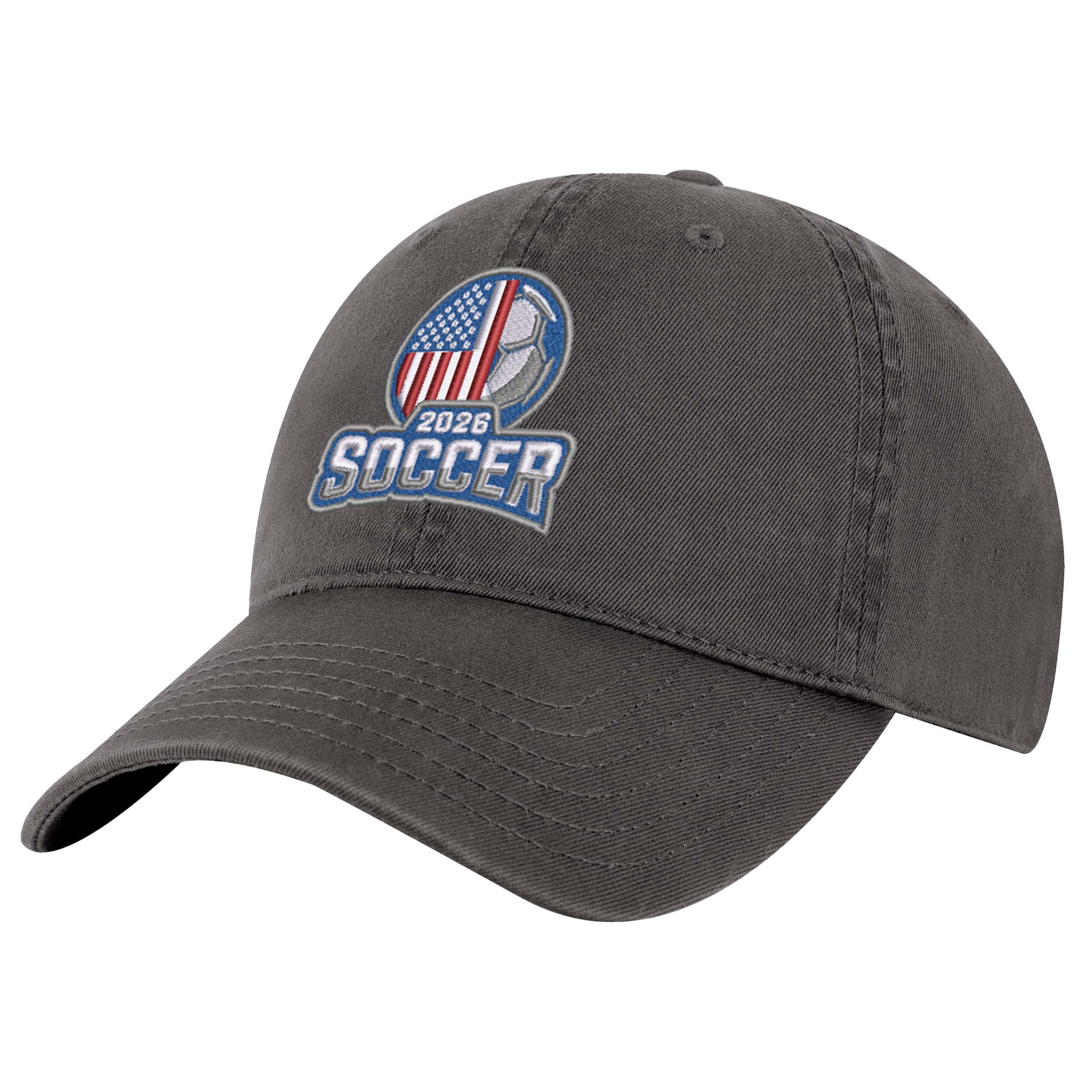 USA Soccer 2026 Hat – Embroidered Soccer Dad Hat for Game Day 4 USA Soccer 2026 hat with embroidered soccer design on black dad hat