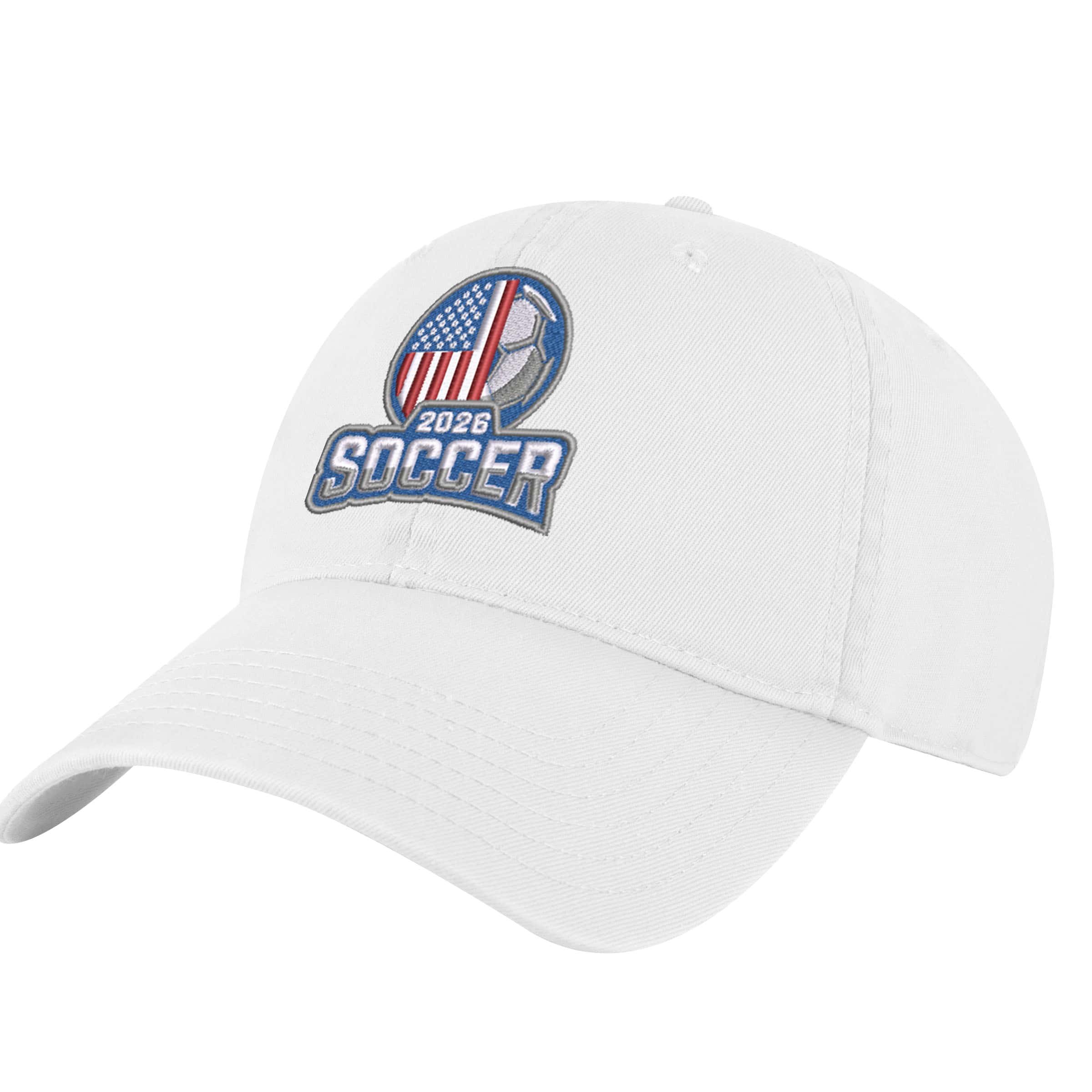 USA Soccer 2026 Hat – Embroidered Soccer Dad Hat for Game Day 3 USA Soccer 2026 hat with embroidered soccer design on black dad hat